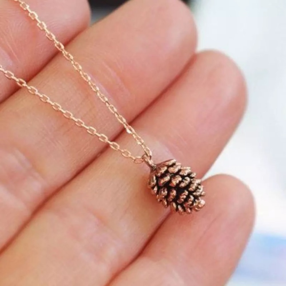 “Fallen Treasure” Pine Cone Fall Minimal Jewelry - Picture 12 of 12